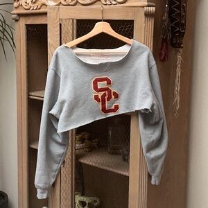 Team Trojan University of Southern California Cropped Chopped Sweatshirt